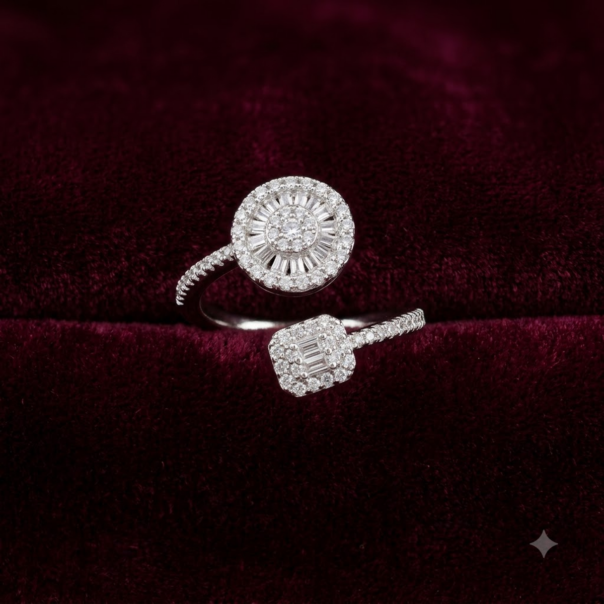 Royal Halo Pave Open Ring