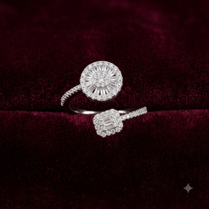 Royal Halo Pave Open Ring