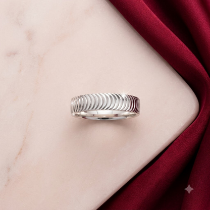 Eternal Line Textured Band Ring
