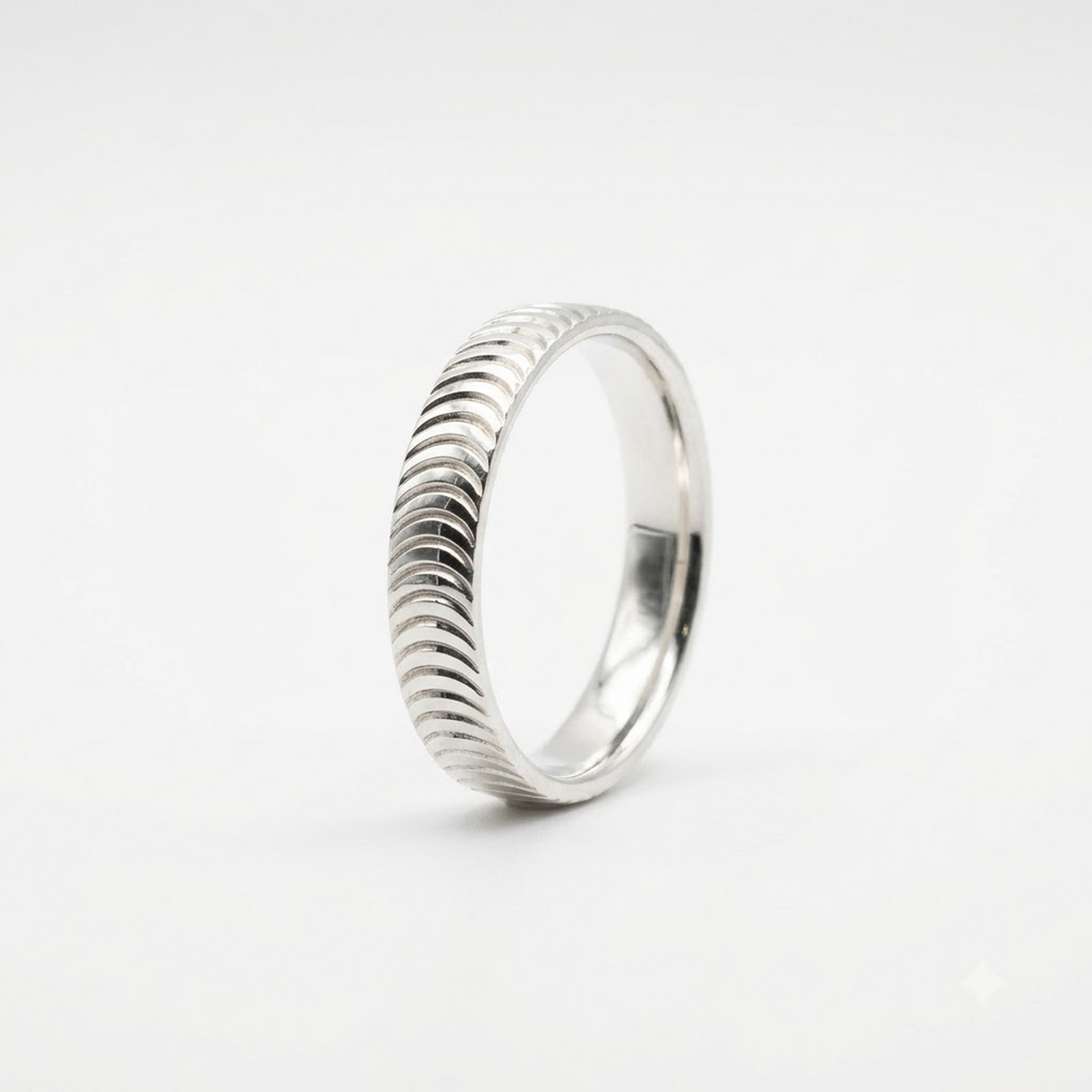 Eternal Line Textured Band Ring