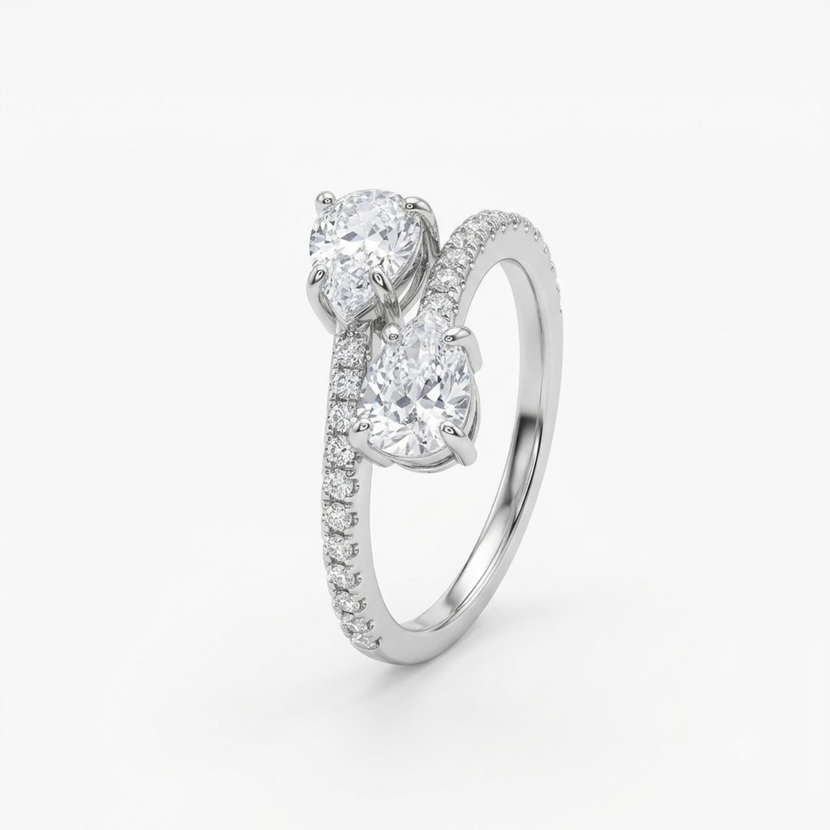 Celestial Twin Teardrop Ring