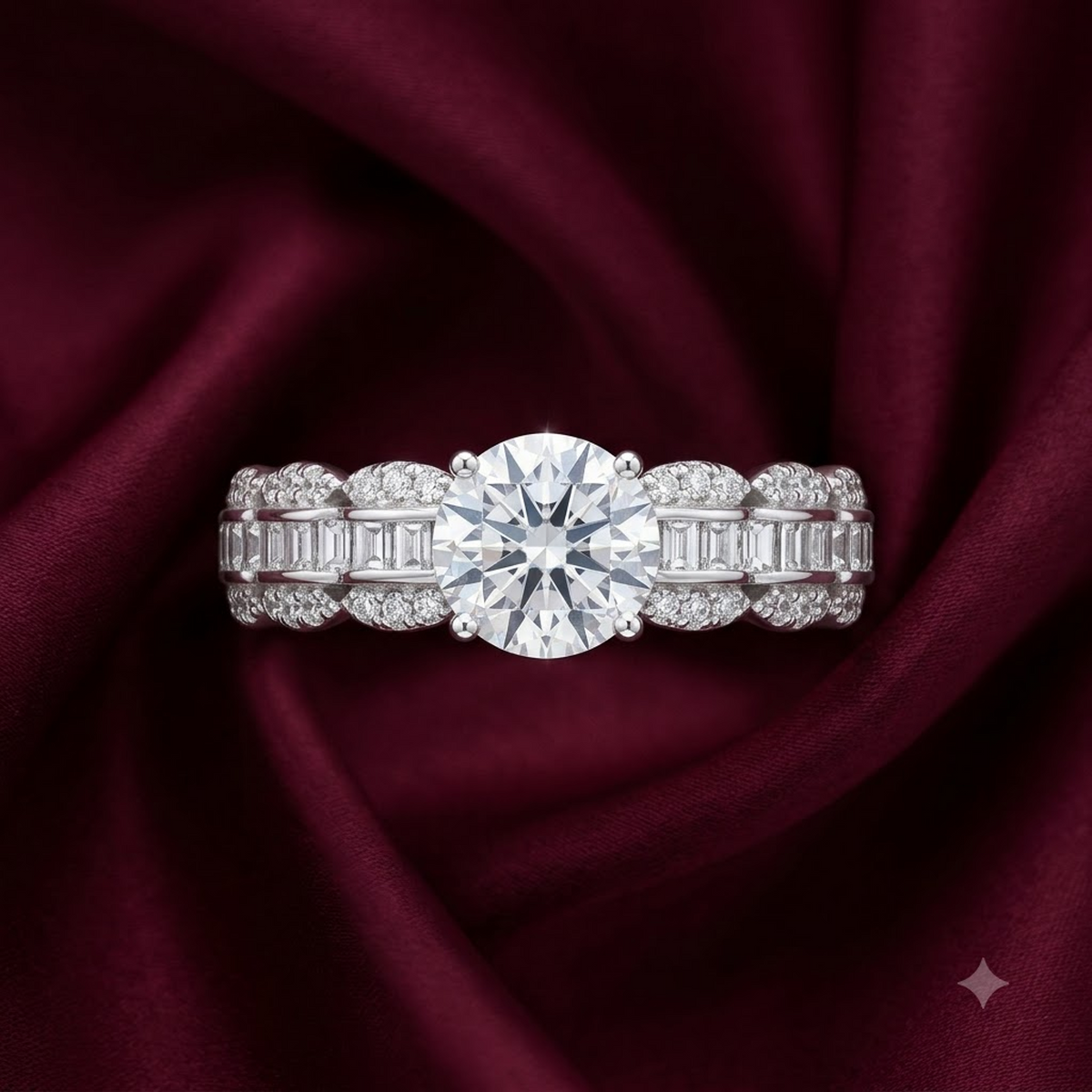 Regal Radiance Diamond Statement Ring