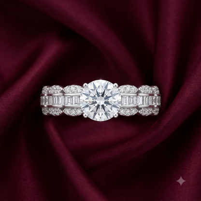 Regal Radiance Diamond Statement Ring