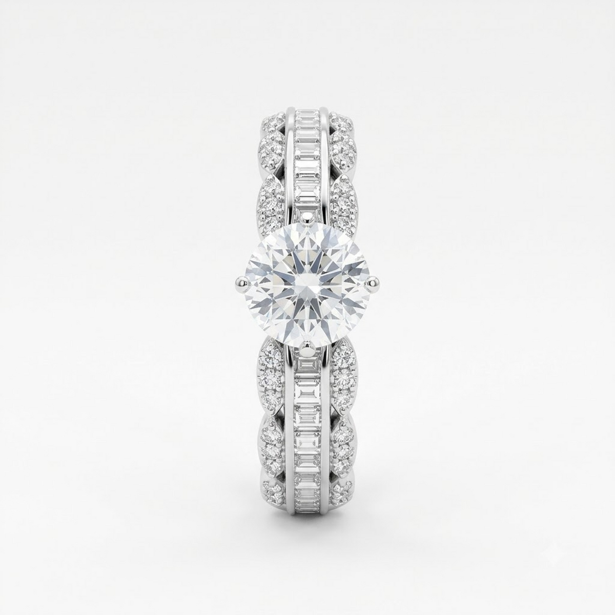 Regal Radiance Diamond Statement Ring