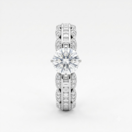 Regal Radiance Diamond Statement Ring