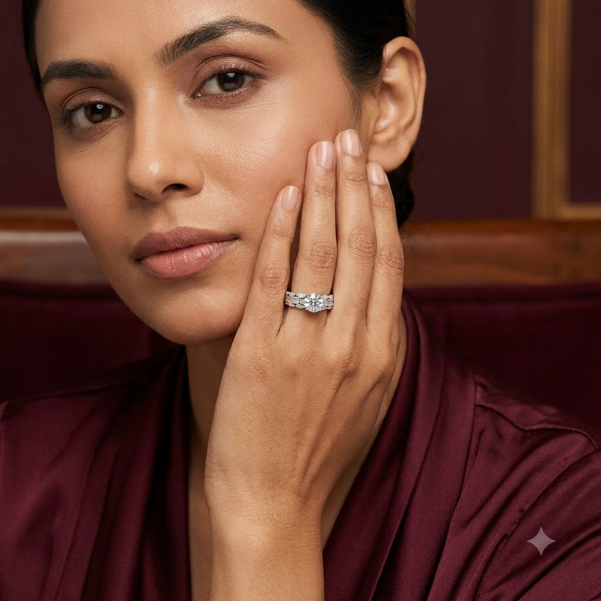 Regal Radiance Diamond Statement Ring