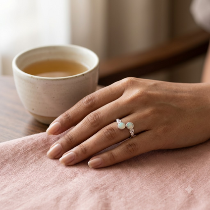 Celestial Orbit Dual-Stone Ring