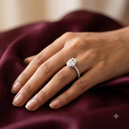 Ethereal Oval Solitaire Ring