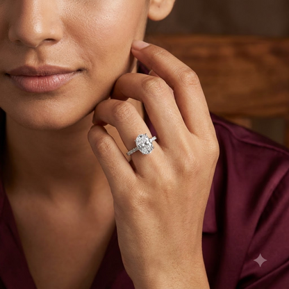 Ethereal Oval Solitaire Ring