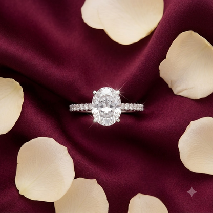 Ethereal Oval Solitaire Ring