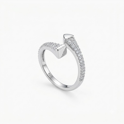 Pyramid End Open Cuff Ring