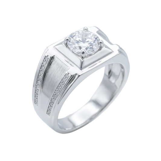 Silver Sovereign Crest Ring For Him