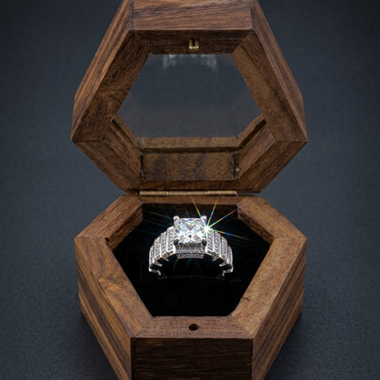 Silver Quadrant Step Ring For Him