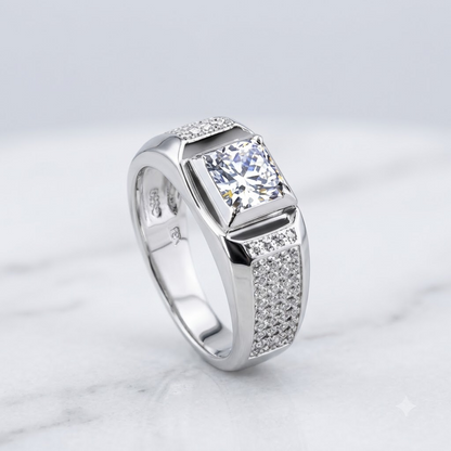 Silver Regal Crest Ring For Him