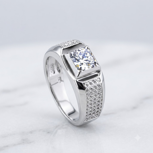 Silver Regal Crest Ring For Him