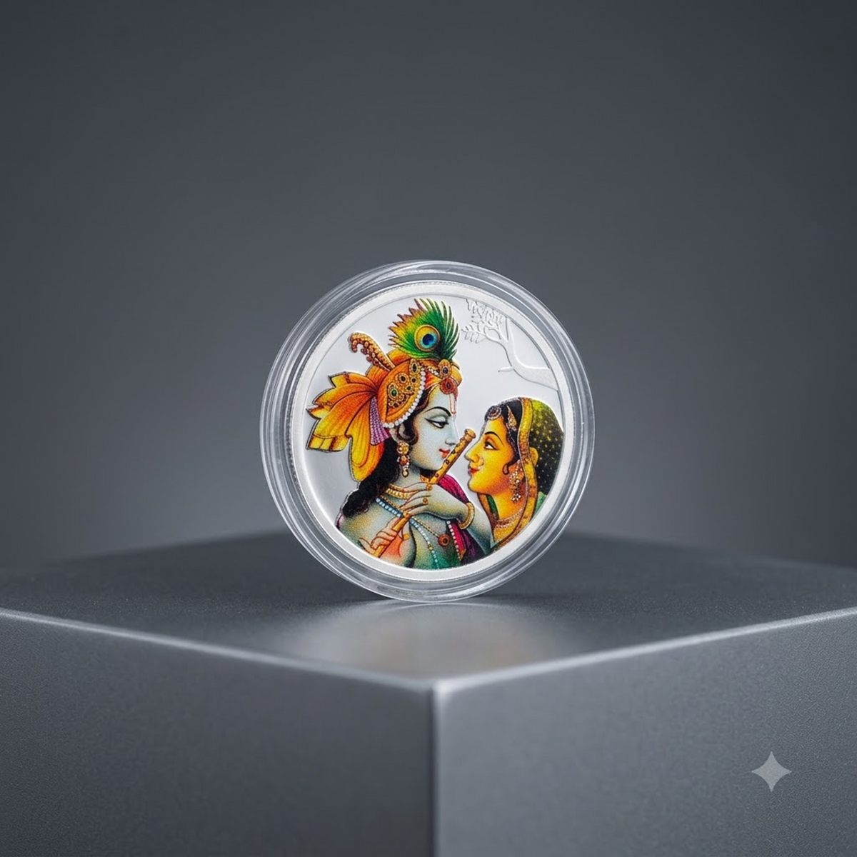 Radha Krishna Silver Coin 999