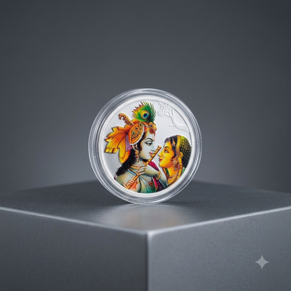 Radha Krishna Silver Coin 999