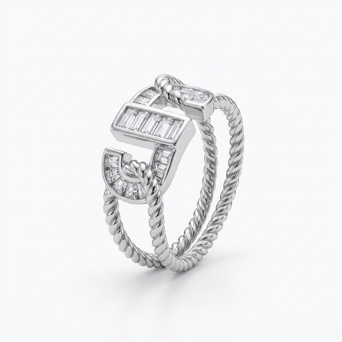 Silver Serpentine Swirl Ring