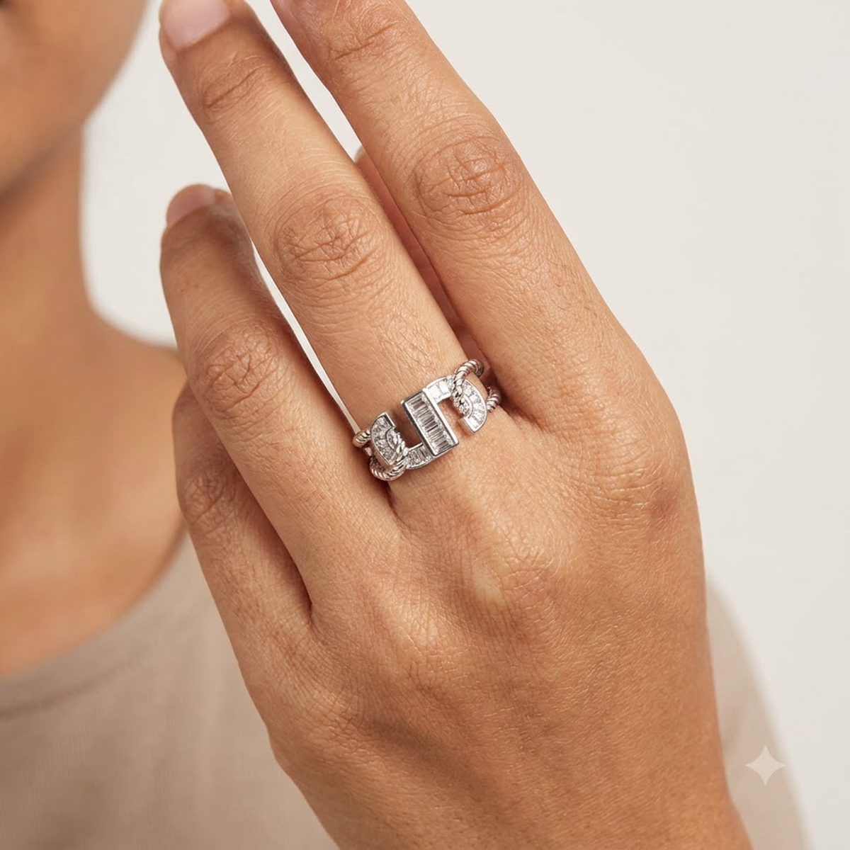 Silver Serpentine Swirl Ring
