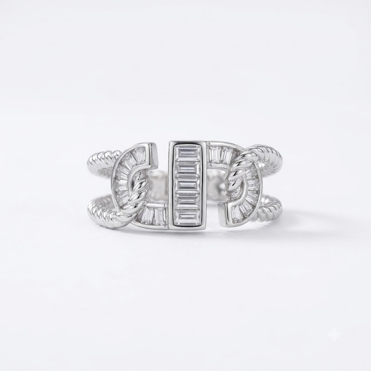 Silver Serpentine Swirl Ring