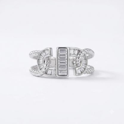 Silver Serpentine Swirl Ring