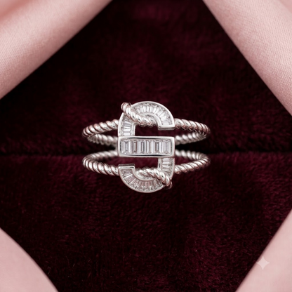 Silver Serpentine Swirl Ring
