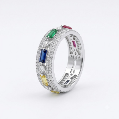 Silver Rainbow Spectrum Ring