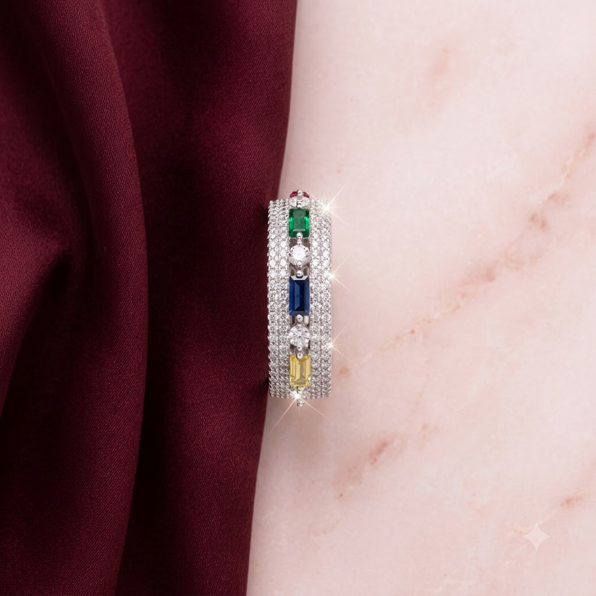 Silver Rainbow Spectrum Ring