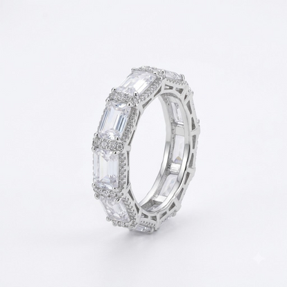 Silver Regal Step-Cut Ring