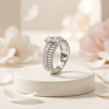 Silver Celestial Duet Ring