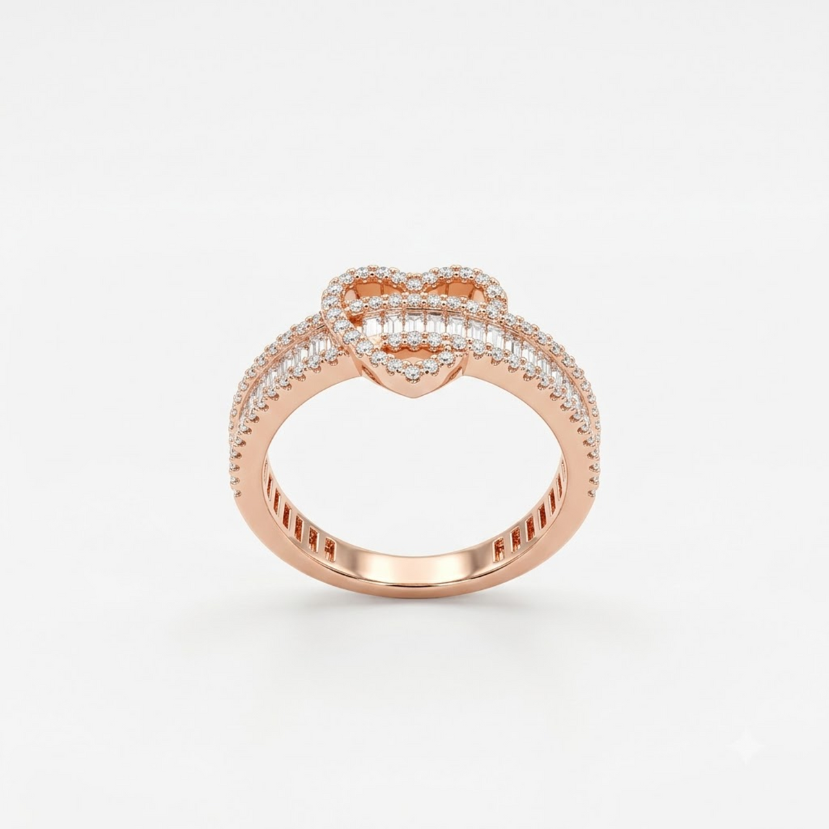 Rose Gold Eternal Heart Band Ring