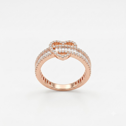Rose Gold Eternal Heart Band Ring