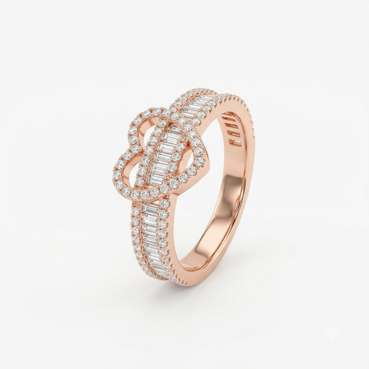 Rose Gold Eternal Heart Band Ring