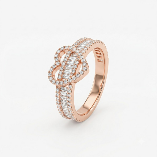 Rose Gold Eternal Heart Band Ring