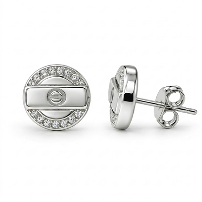 White Gold Diamond Stud