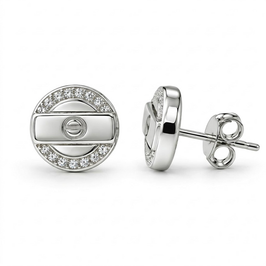 White Gold Diamond Stud