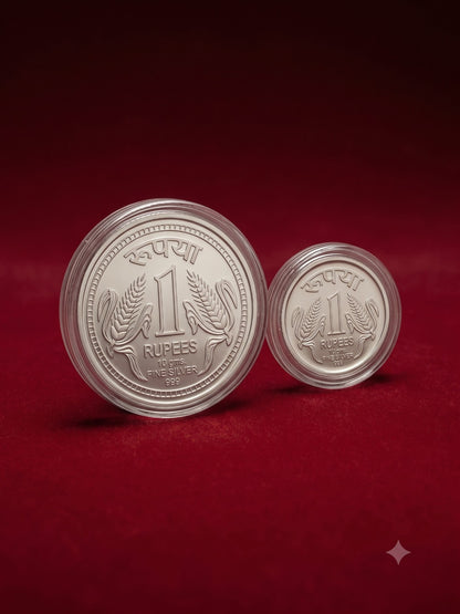 1 Rupee Silver Coin 999
