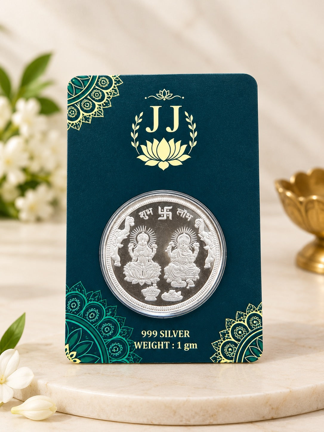 Shree Lakshmi Ganesh Silver Coin 999