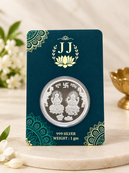 Shree Lakshmi Ganesh Silver Coin 999