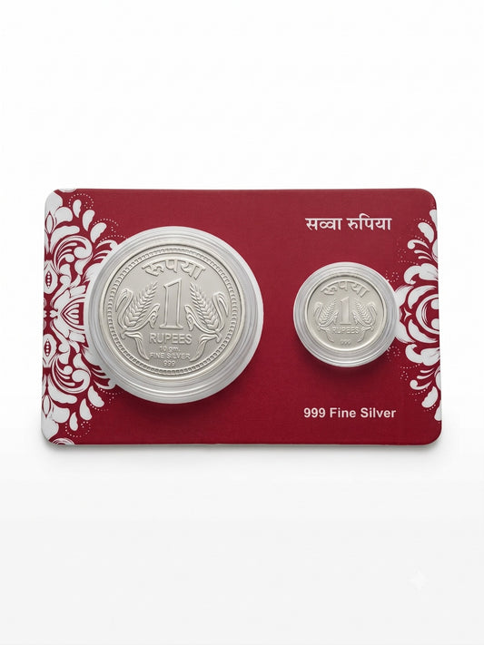 1 Rupee Silver Coin 999