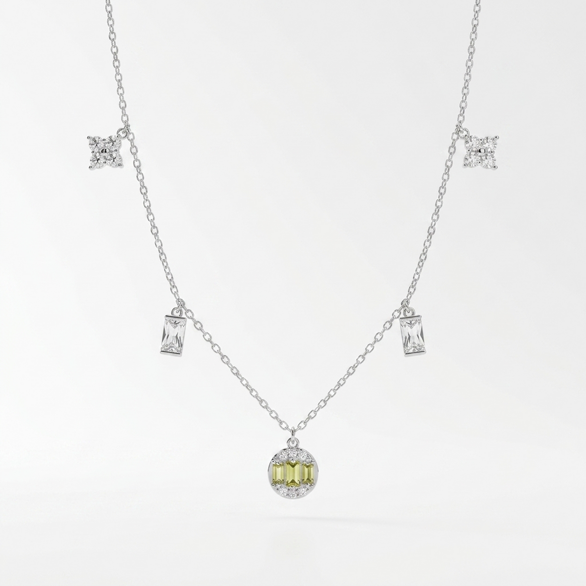 Silver Pearl Charm Single Anklet