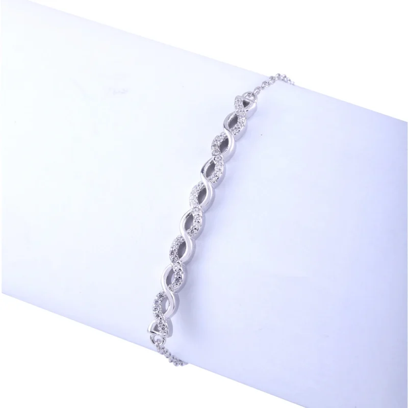 Silver Infinity Twist Bracelet