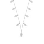Silver Mystic Leaf Necklace with Link Chain