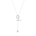 Silver Loop of Love Necklace with Link Chain