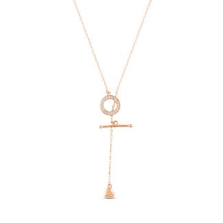 Rose Gold Loop of Love Necklace with Link Chain