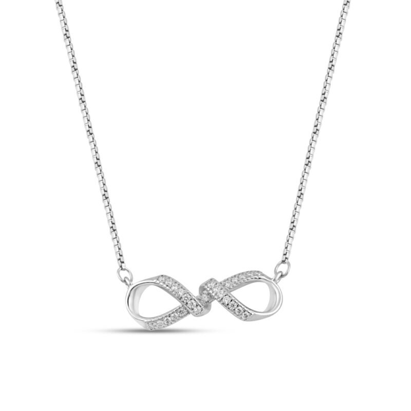 Silver Infinity Twist Necklace