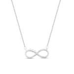 Silver Heart of Infinity Necklace