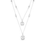 925 silver trinity glow necklace with link chain