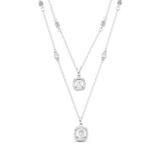 925 silver trinity glow necklace with link chain