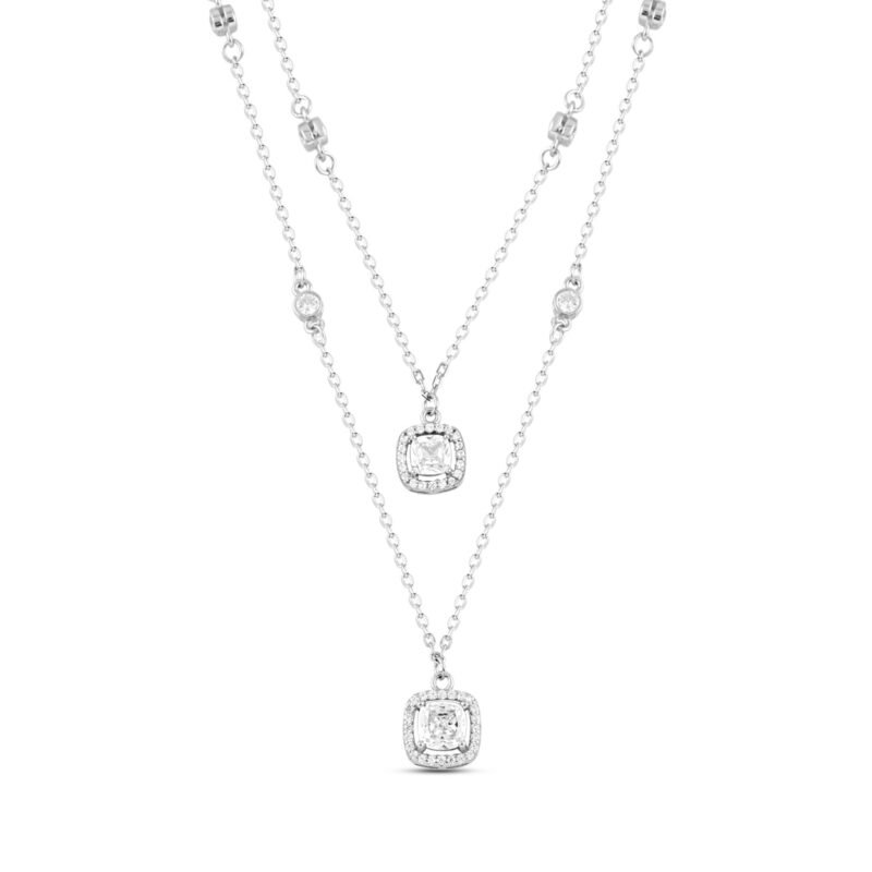 925 silver trinity glow necklace with link chain